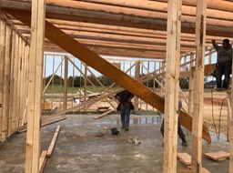 Working on Garage Beams